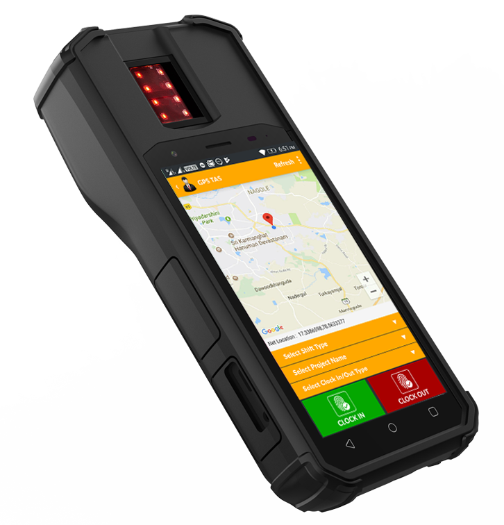 GPS Biometric Handheld Time Attendance System